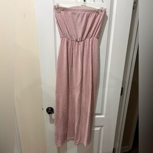 Discreet Pink and White Striped Apparel